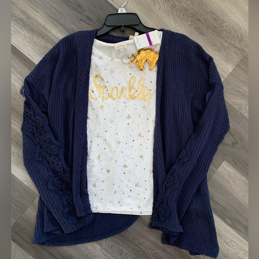 NWT Girls 2-Piece Tank & Sweater Set - Sz XXL Plus